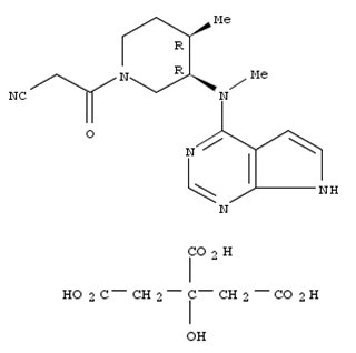 540737-29-9 1-哌啶丙腈，4-甲基-3-(甲基-7H  -pyrrolo[2,3-d]pyrimidin-4-ylamino)-β-oxo-, (3R,4R)-, 2-hydroxy-1,2,3-propanetricarboxylate (1:1)