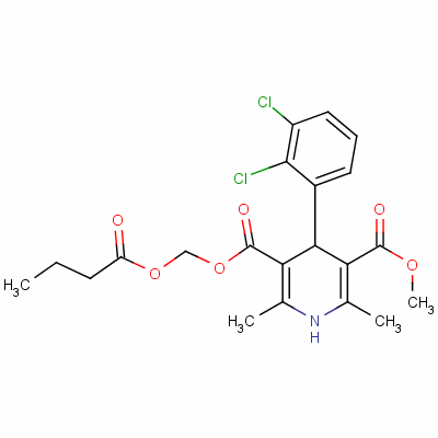 167221-71-8 甲基（1-氧代丁氧基）甲基 4-(  2,3-二氯苯基)-1,4-dihydro-2,6-dime thyl-3,5-pyridinedicarboxylate