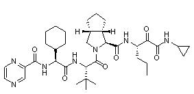 402957-28-2 Cyclopenta(c)pyrrole-1-carboxamide, (2S)-  2-环己基-N-(吡嗪基羰基)甘氨酰基-3-甲基-L-缬氨酰基-N-((1S)-1-((环丙基氨基)氧代乙酰基)丁基)八氢-, (1S,3aR,6aS)-