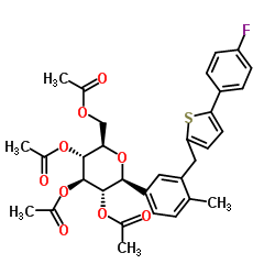 866607-35-4 (2R,3R,4R,5S,6S)-2-  (乙酰氧基甲基)-6-(3-((5-(4-氟苯基)噻吩-2-基)甲基)-4-甲基苯基)四氢-2H-吡喃-3,4,5-三乙酸三酯