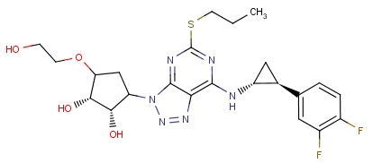 274693-27-5 (1S,2S,3R,5S)-3-[7  -[(1R,2S)-2-(3,4-二氟苯基)环丙氨基]-5-(丙基硫烷基)-3H-[1,2,3]三唑并[4,5-d]嘧啶-3-基]-  5-(2-羟基乙氧基)环戊烷-1,2-二醇