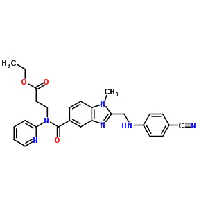 211915-84-3 乙基N-[(2-{[(  4-氰基苯基)氨基]甲基}-1-甲基-1H-苯并咪唑-5-基)羰基]-N-吡啶-2-基-β-丙氨酸